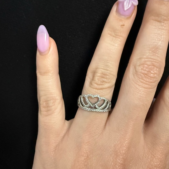 Pandora Hearts Princess Tiara Ring Size 6 - Picture 3 of 7